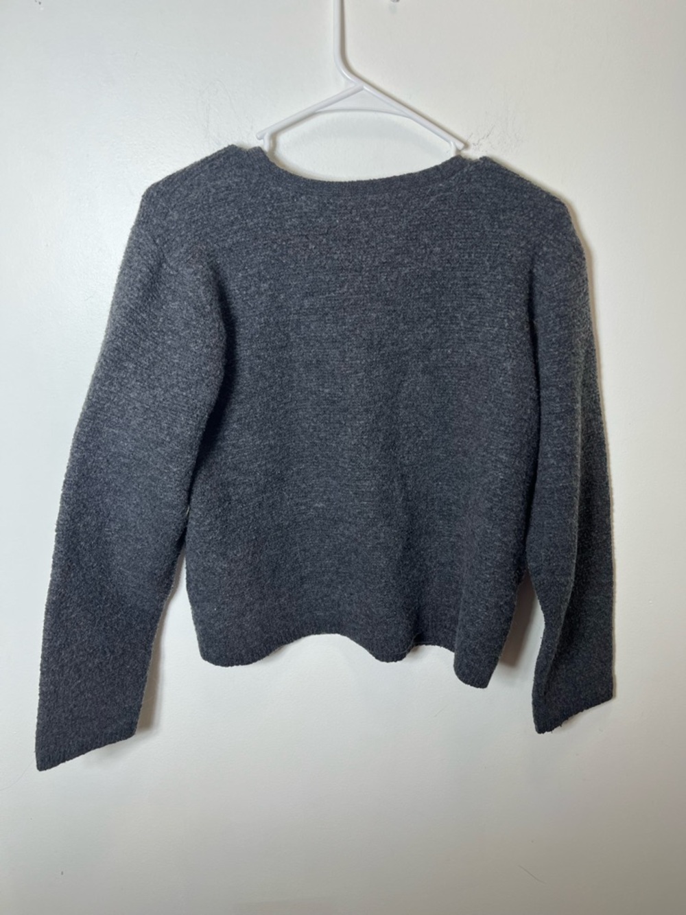 Liz Claiborne Gray Cozy Single-Button Cardigan Wool Blend - Picture 6 of 6